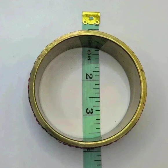 Hot Pink Rhinestone Bedazzled Bracelet with shiny jewels bangle - Picture 6 of 6